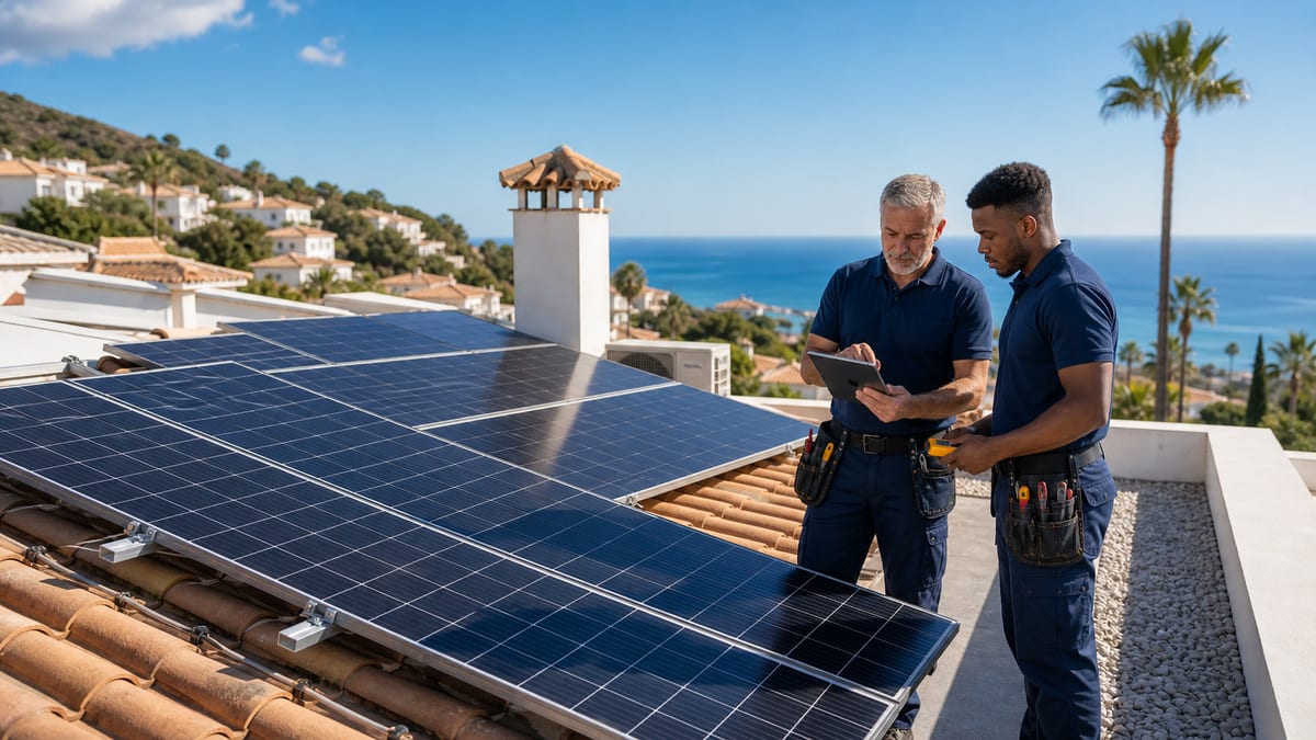 Paneles solares en cubierta